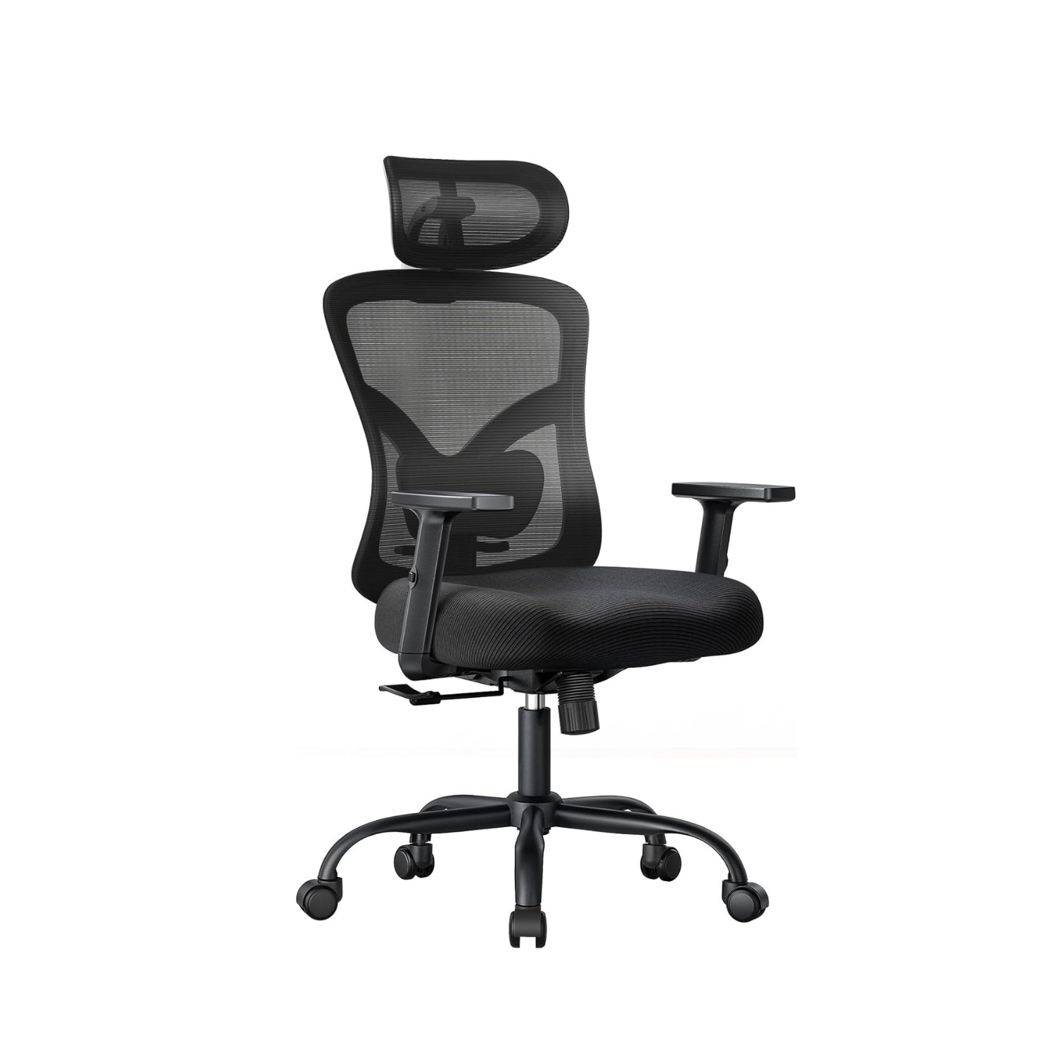 Ergonomická kancelárska stolička s bedrovou opierkou | 2D opierka hlavy, nastaviteľné opierky rúk, 130° náklon