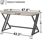 Moderný počítačový stôl 120 cm | Kov a drevo, sivý, pre domácu kanceláriu a gaming