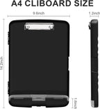 Clipboard s úložným priestorom A4 | Kovová svorka, držiak na pero, bočné otváranie