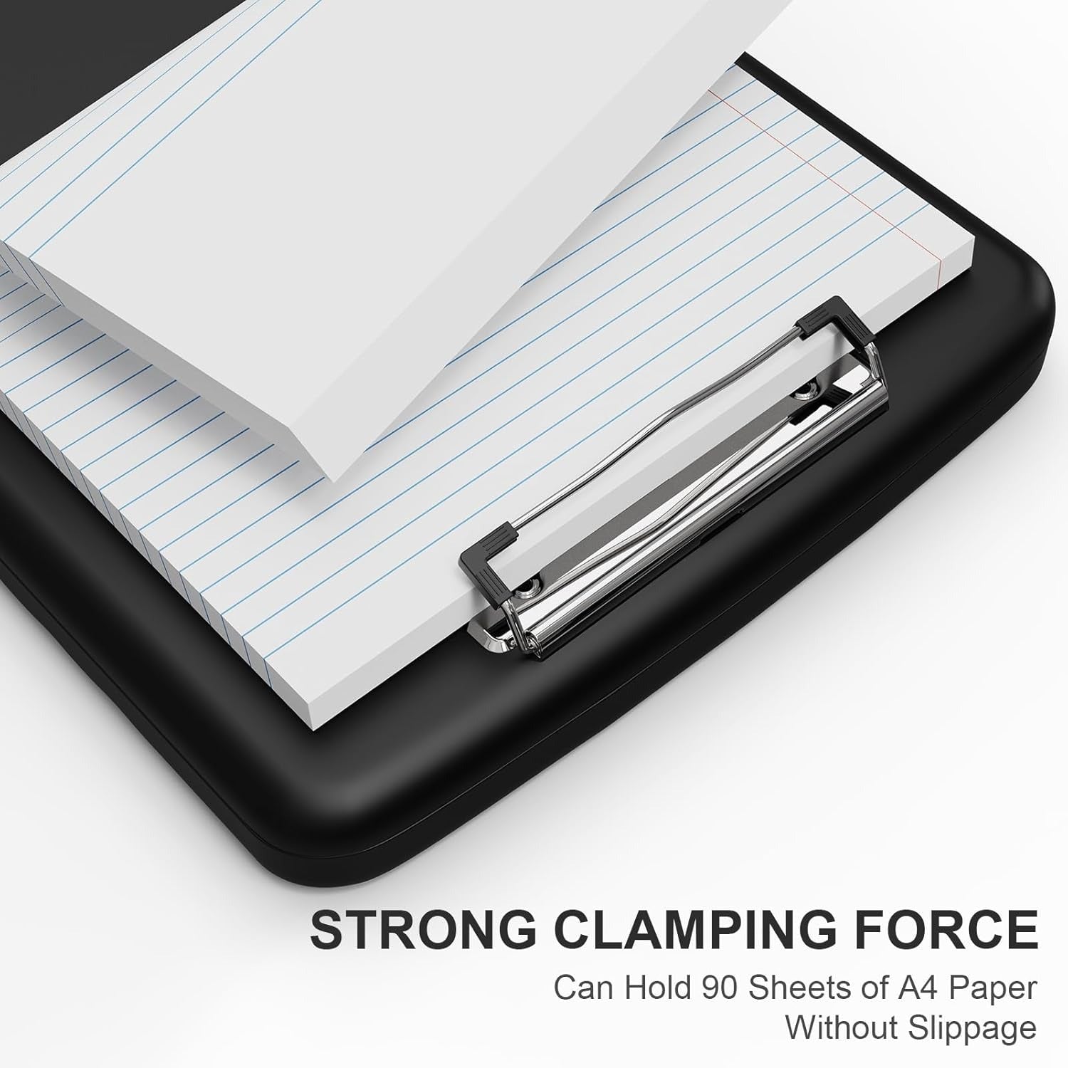 Clipboard s úložným priestorom A4 | Kovová svorka, držiak na pero, bočné otváranie